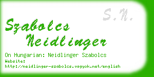 szabolcs neidlinger business card